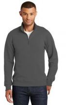 Port & Company Adult Unisex Fan Favorite 8.5-ounce, 80/20 Cotton Poly 1/4-Zip Pullover Sweatshirt - Work With DTG Printing